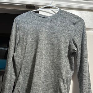 Gray Long Sleeve Athletic Top
